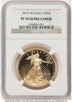 2015-W Proof Gold Eagle 1 oz Brown Label NGC PF70