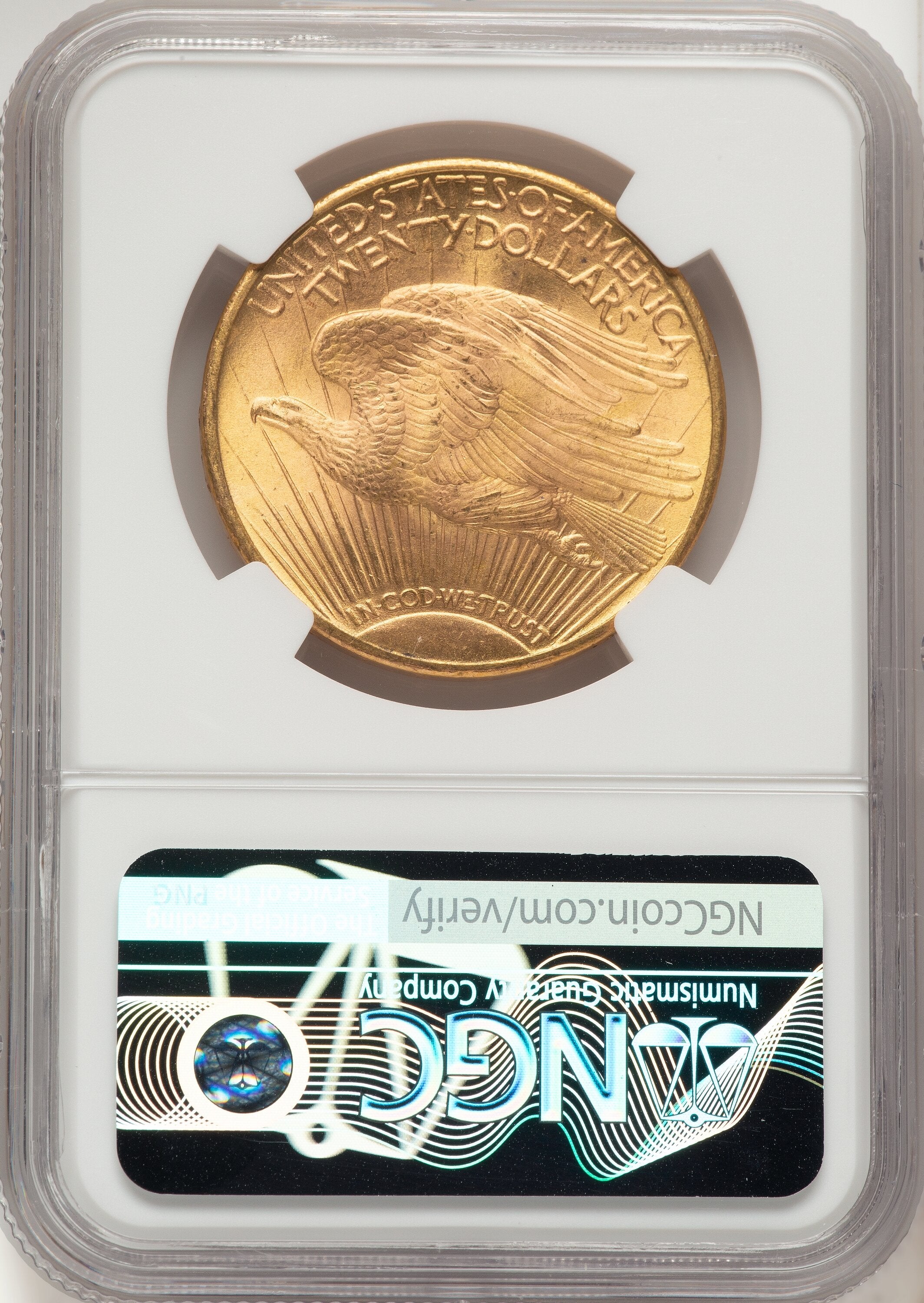 1925 $20 Saint-Gaudens Double Eagle NGC MS66+