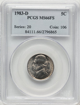 1983-D 5C FS Jefferson Nickel PCGS MS66