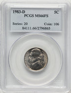 1983-D 5C FS Jefferson Nickel PCGS MS66