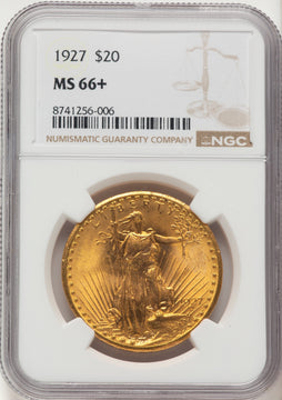 1927 $20 Saint-Gaudens Double Eagle NGC MS66+