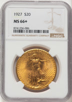 1927 $20 Saint-Gaudens Double Eagle NGC MS66+
