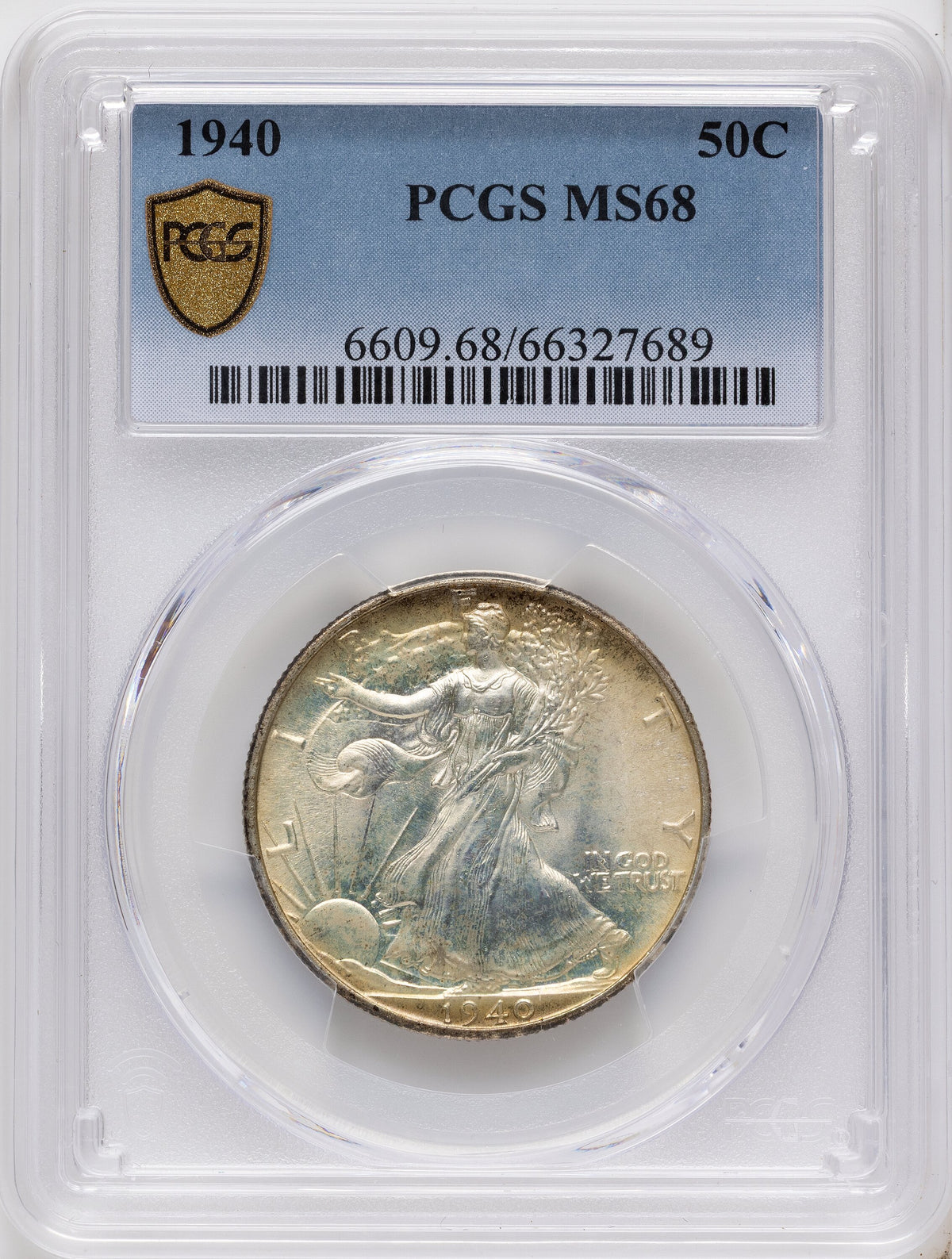 1940 50C Walking Liberty Half Dollar PCGS MS68