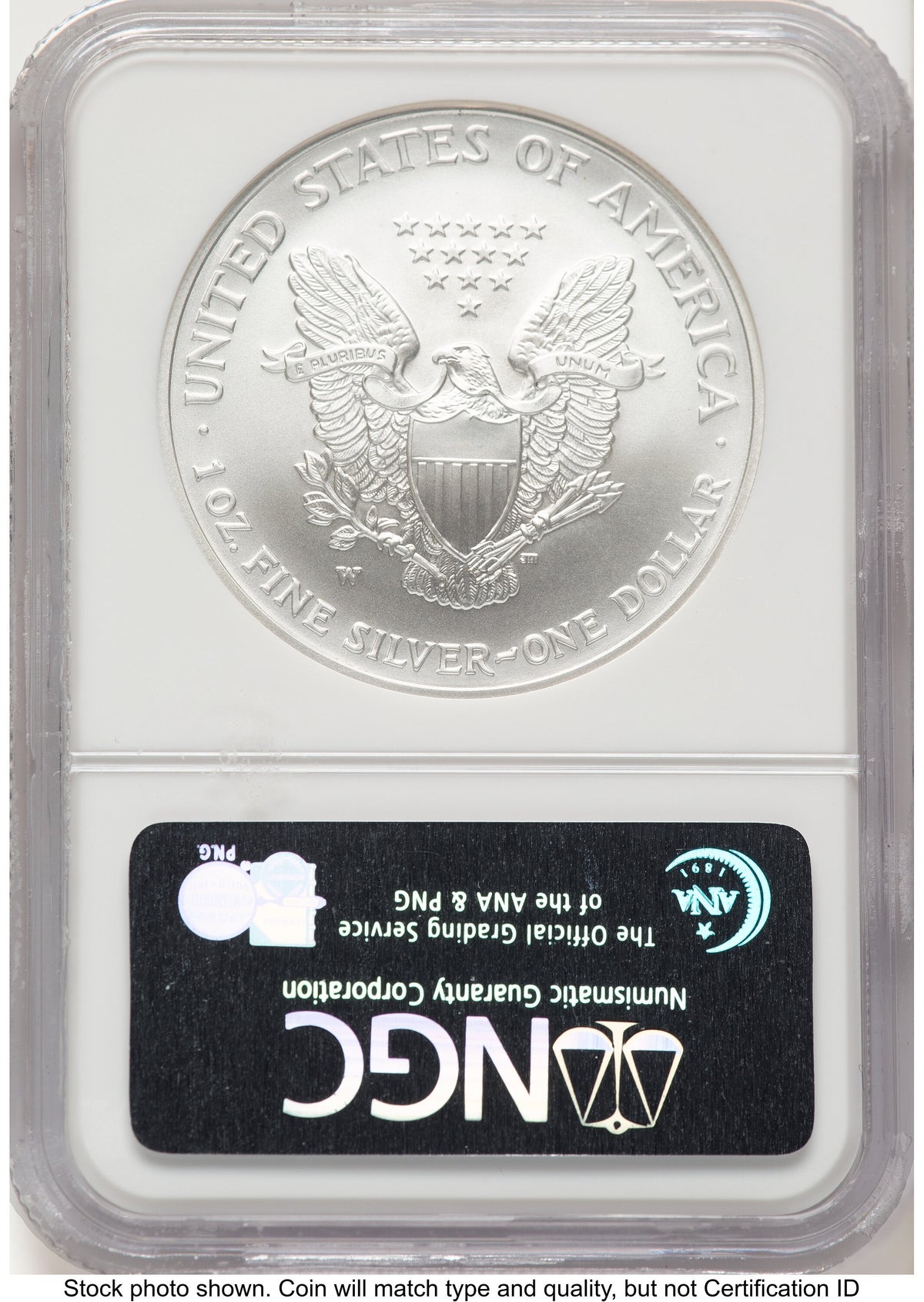 2007-W Burnished Silver Eagle 1 oz Brown Label NGC MS70