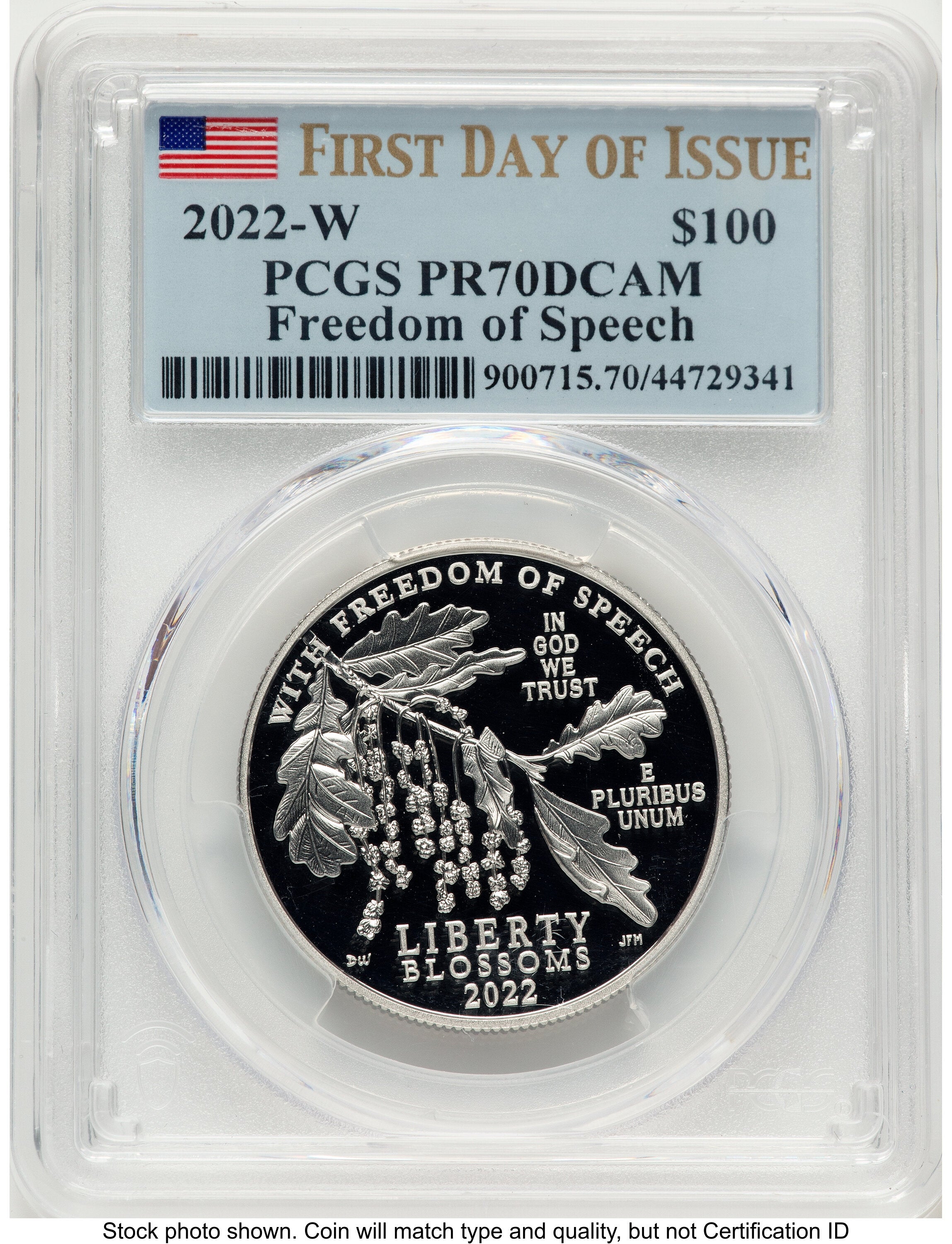 2022-W Proof Platinum Eagle 1 oz FDI Flag PCGS PR70 | LCR Coin