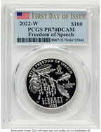 2022-W Proof Platinum Eagle 1 oz FDI Flag PCGS PR70