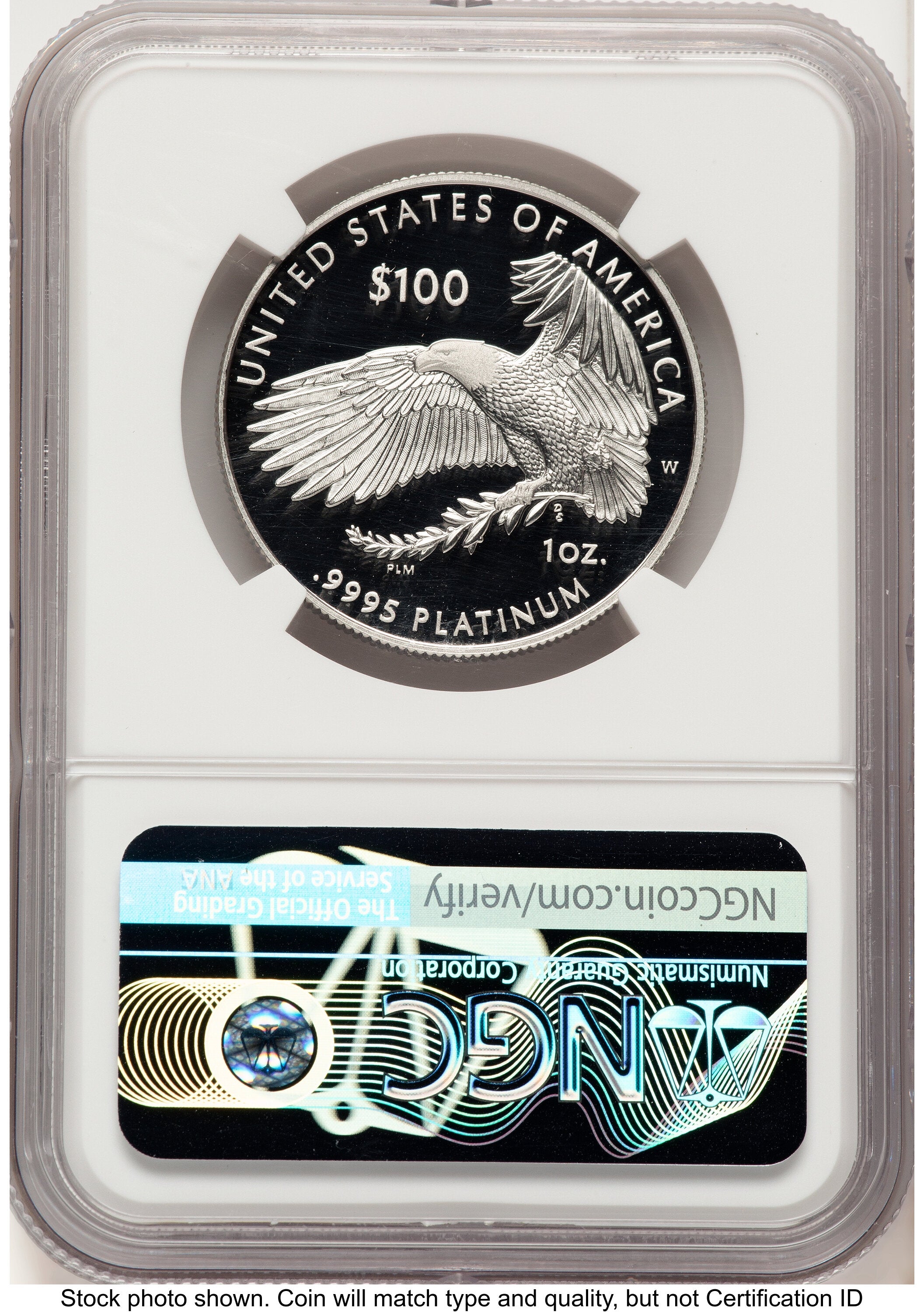 2023-W Proof Platinum Eagle 1 oz FDI Kenneth Bressett Portrait NGC