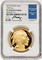 2018-W Proof Gold Buffalo 1 oz NGC PF70 Ed Moy