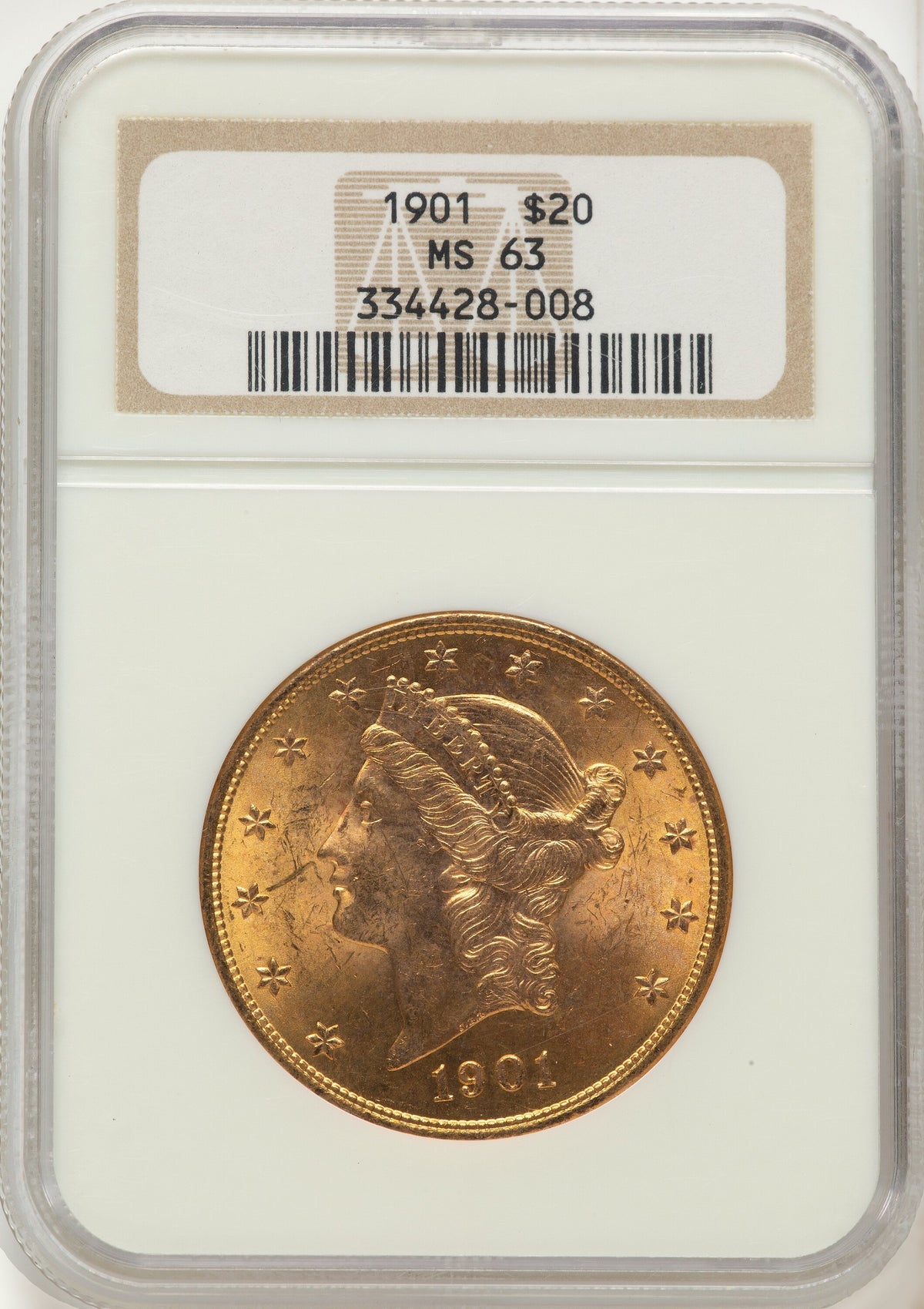 1901 $20 Liberty Double Eagle NGC MS63