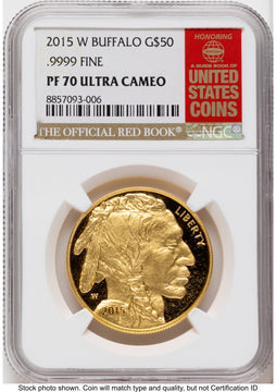 2015-W Proof Gold Buffalo 1 oz Red Book NGC PF70