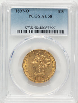 1897-O $10 Liberty Eagle PCGS AU58