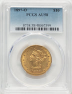 1897-O $10 Liberty Eagle PCGS AU58