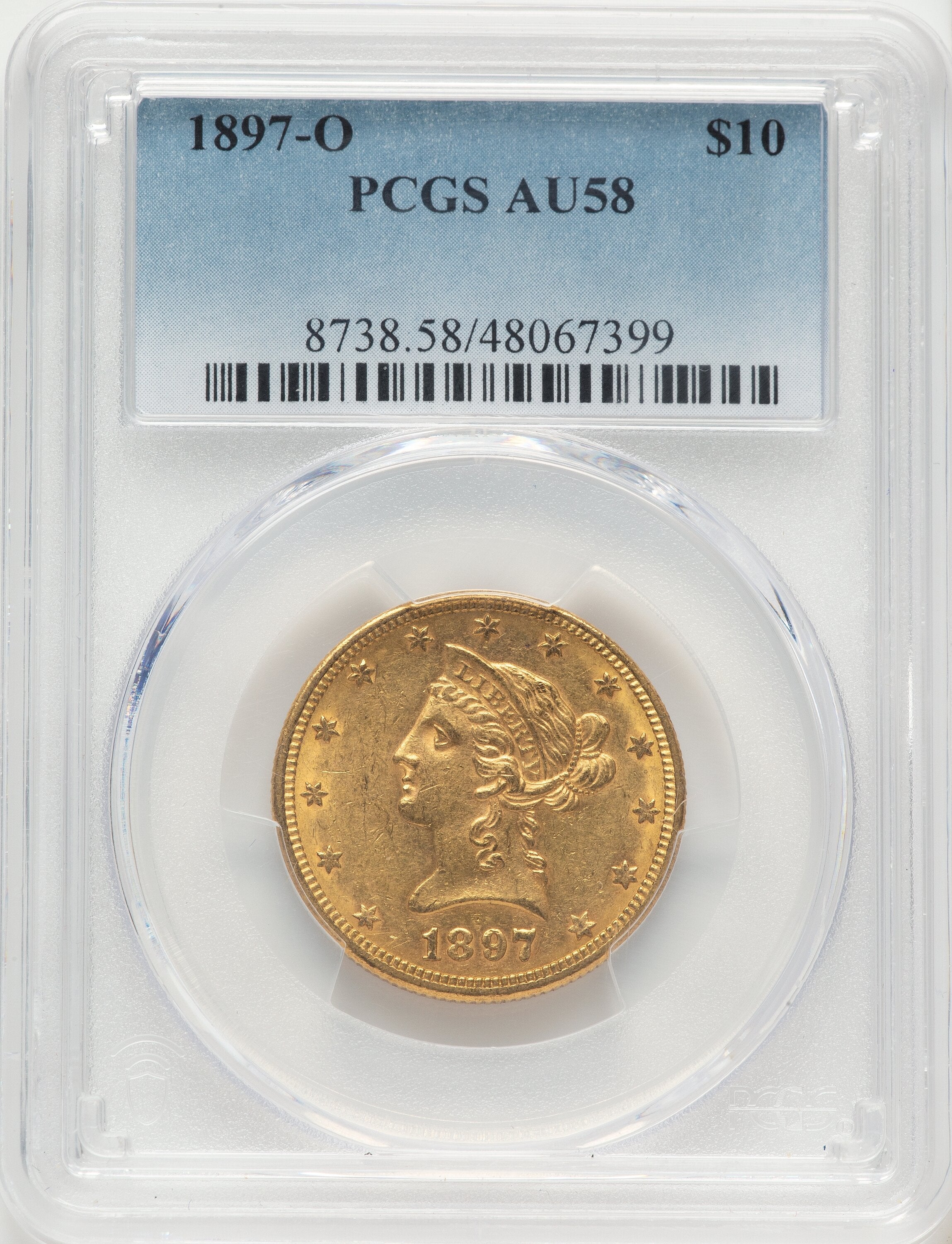 1897-O $10 Liberty Eagle PCGS AU58