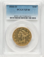 1844-O $10 Liberty Eagle PCGS XF40
