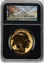 2013-W Reverse Proof Gold Buffalo 1 oz FR Bison Label NGC PF70