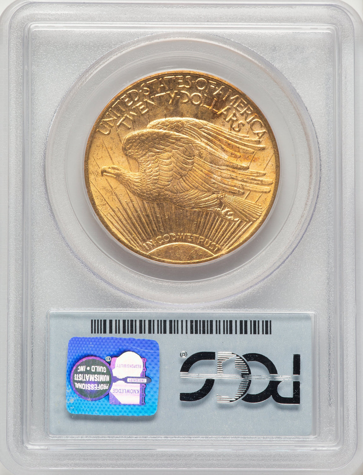 1911-S $20 Blue Label Saint-Gaudens Double Eagle PCGS MS62