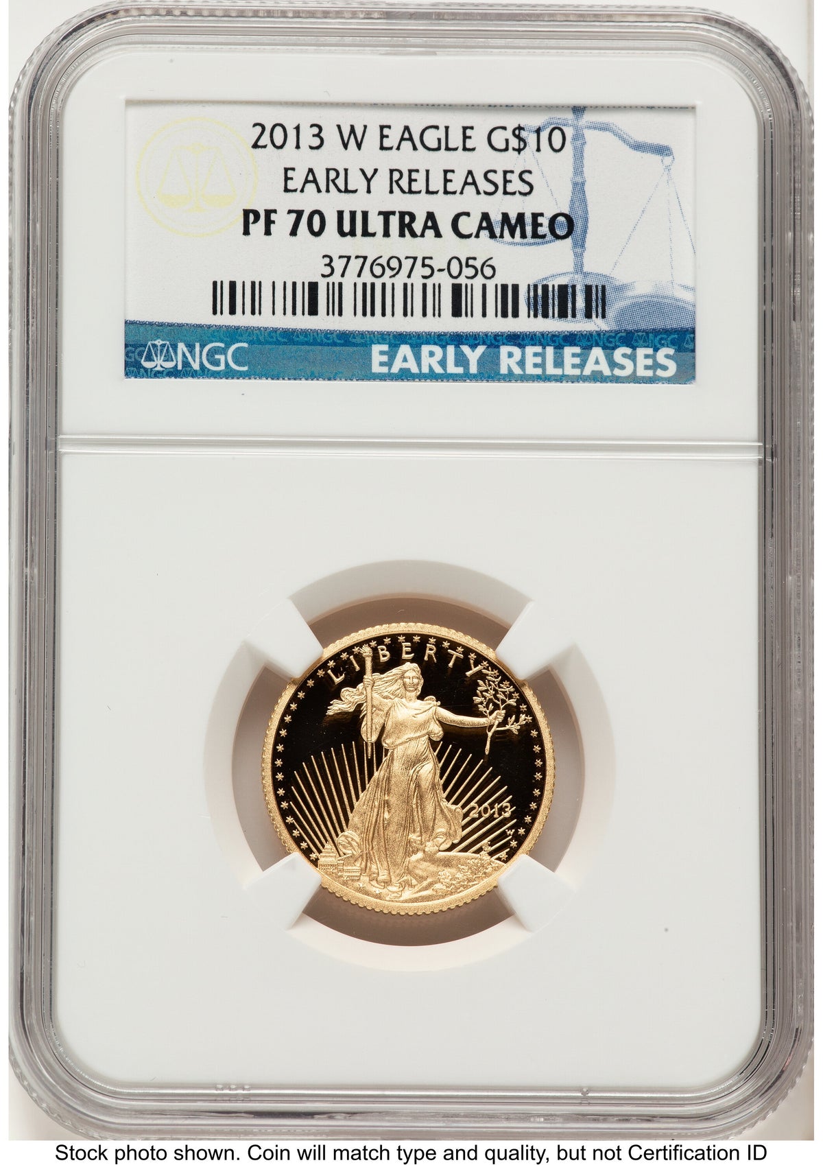 2013-W Proof Gold Eagle 4-Coin Set ER Blue NGC PF70