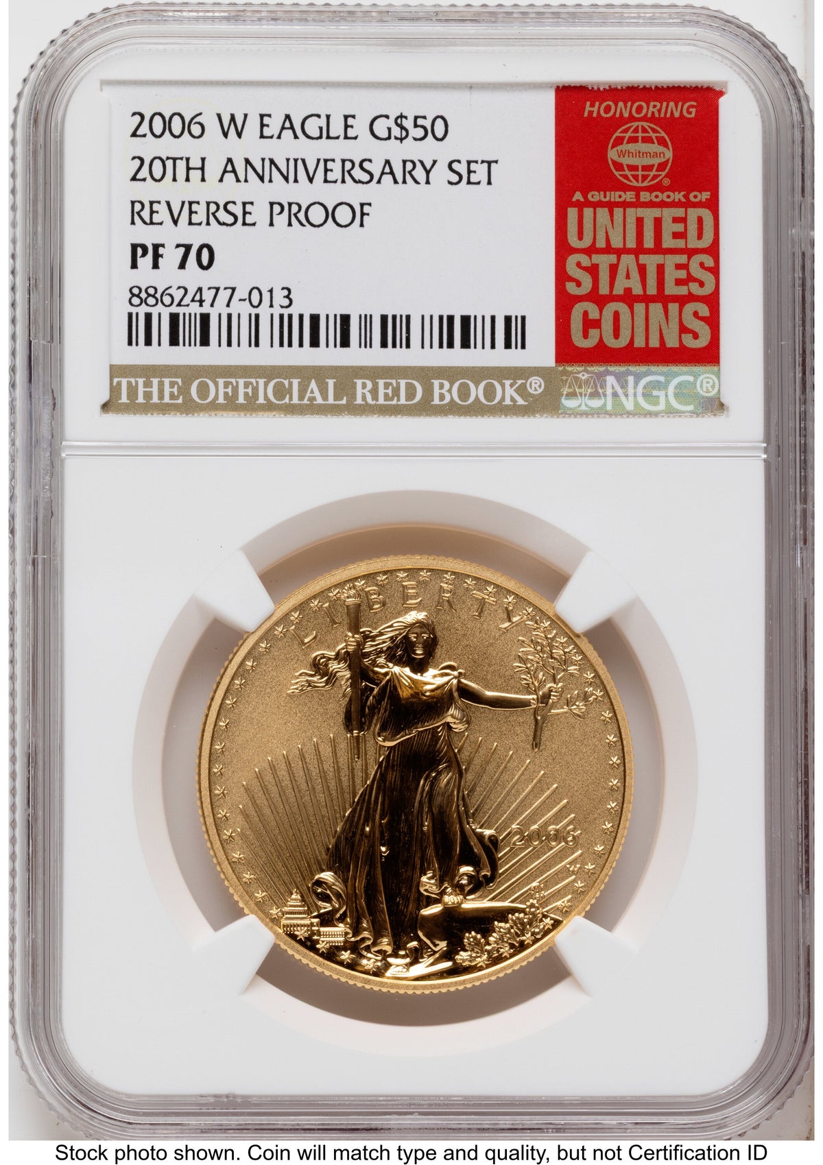 2006-W Reverse Proof Gold Eagle 1 oz Red Book NGC PF70