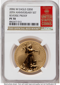 2006-W Reverse Proof Gold Eagle 1 oz Red Book NGC PF70