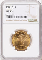 1901 $10 Liberty Eagle NGC MS65