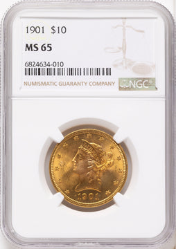 1901 $10 Liberty Eagle NGC MS65