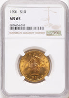 1901 $10 Liberty Eagle NGC MS65