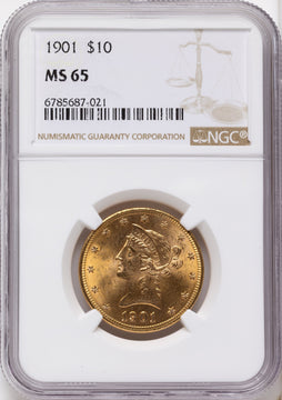 1901 $10 Liberty Eagle NGC MS65