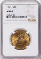 1901 $10 Liberty Eagle NGC MS65