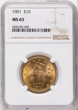 1901 $10 Liberty Eagle NGC MS65