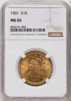 1901 $10 Liberty Eagle NGC MS65