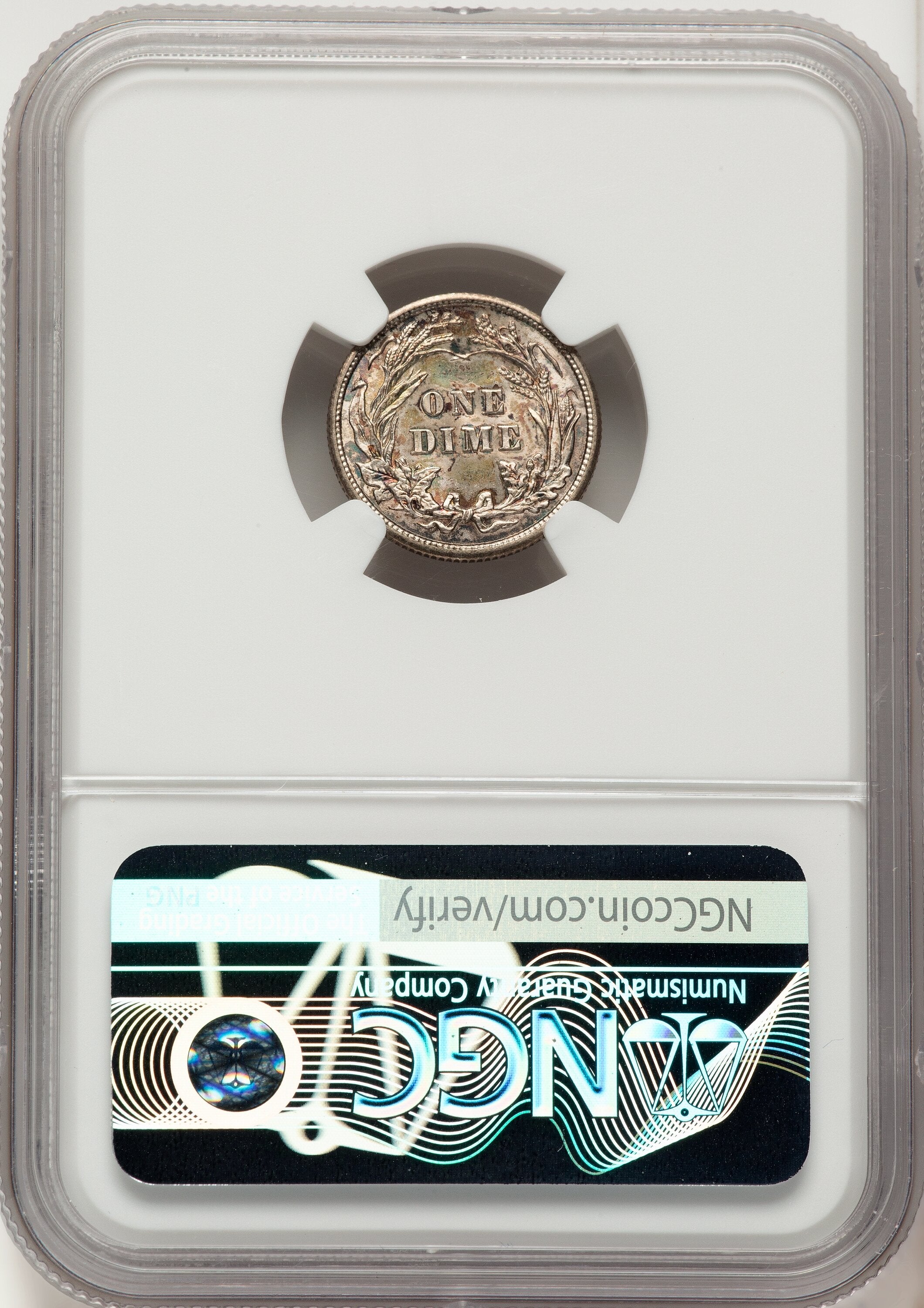 1909 10C Barber Dime NGC MS66