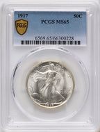 1917 50C Walking Liberty Half Dollar PCGS MS65