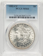 1882-CC Morgan Dollar PCGS MS64