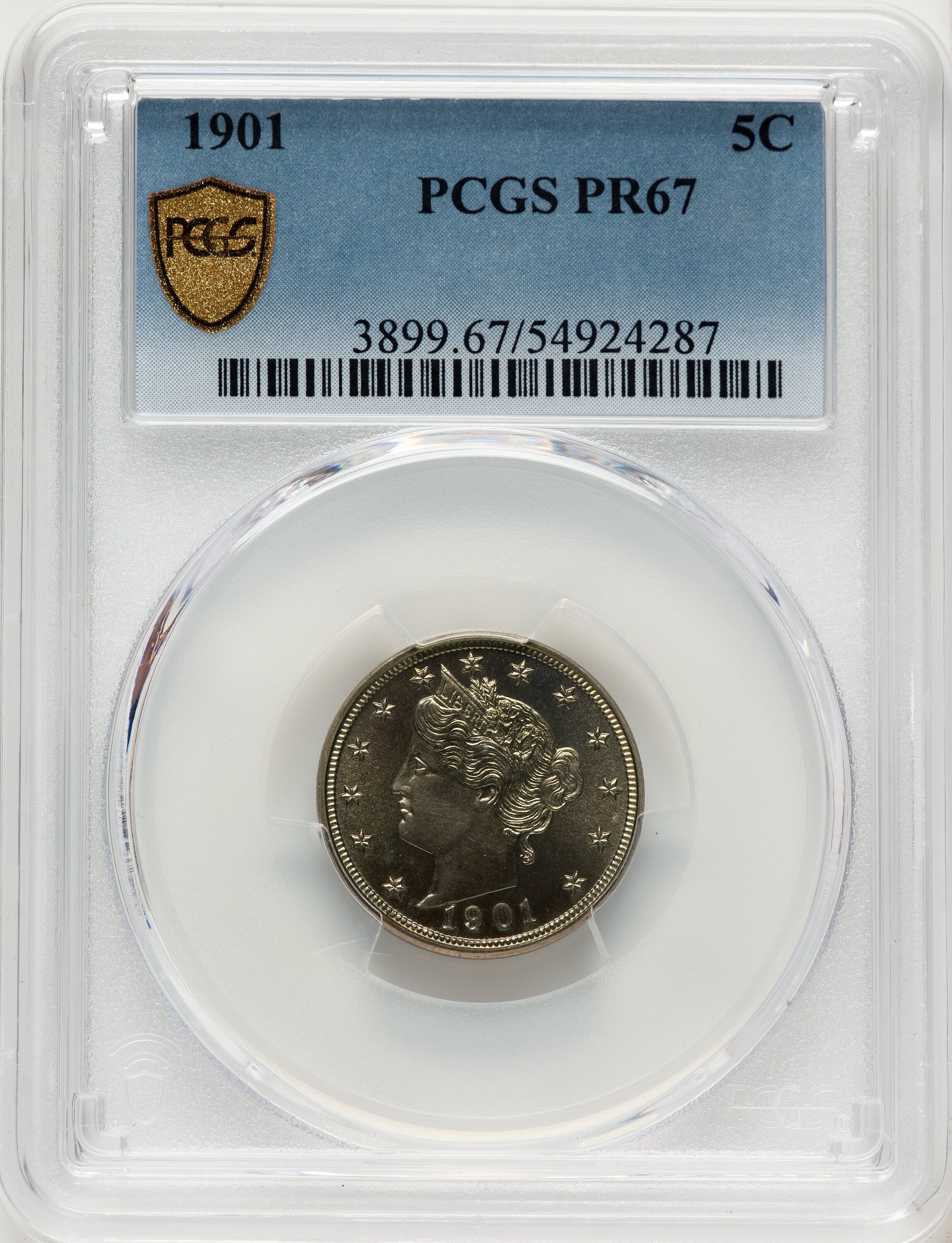 1901 5C Proof Liberty Nickel PCGS PR67 | LCR Coin