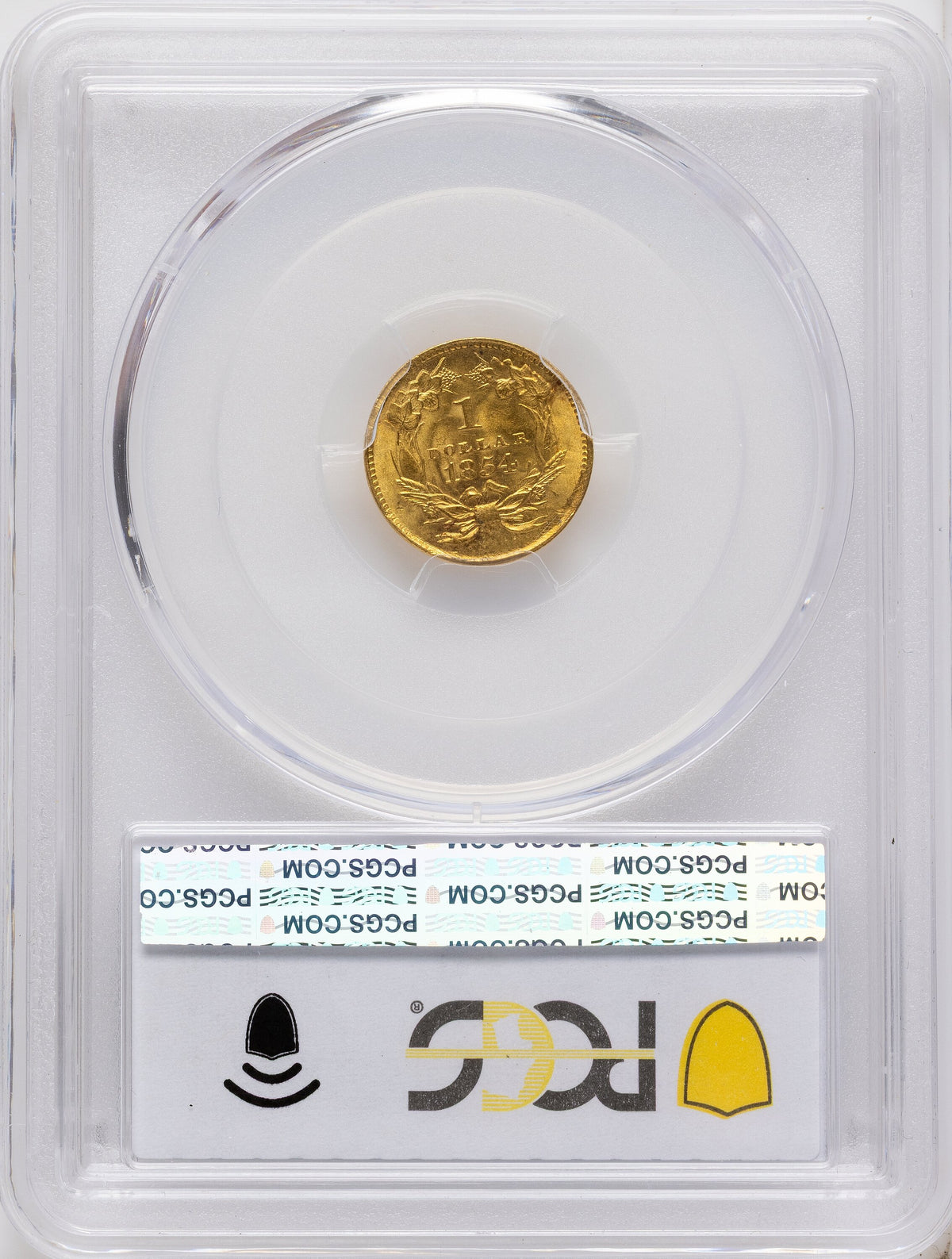 1854 G$1 Type Two Gold Dollar PCGS MS62