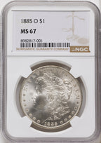 1885-O Morgan Dollar NGC MS67
