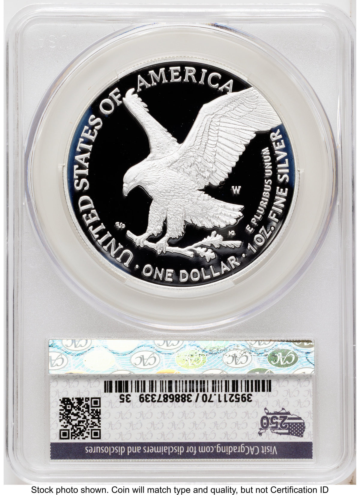 2026-W Proof Silver Eagle 1 oz First Day of Delivery America 250 CACG PR70