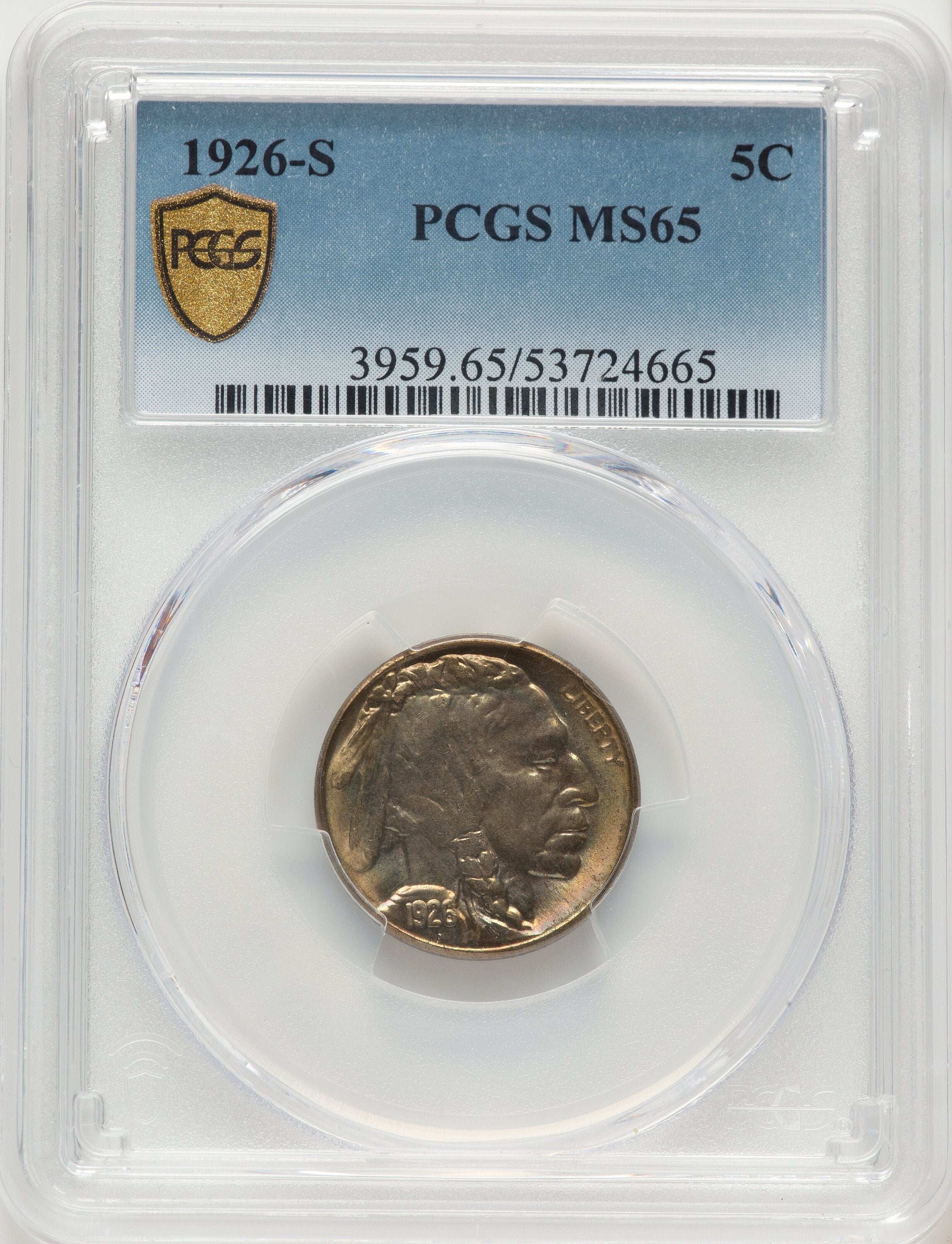 1926-S 5C Buffalo Nickel PCGS MS65