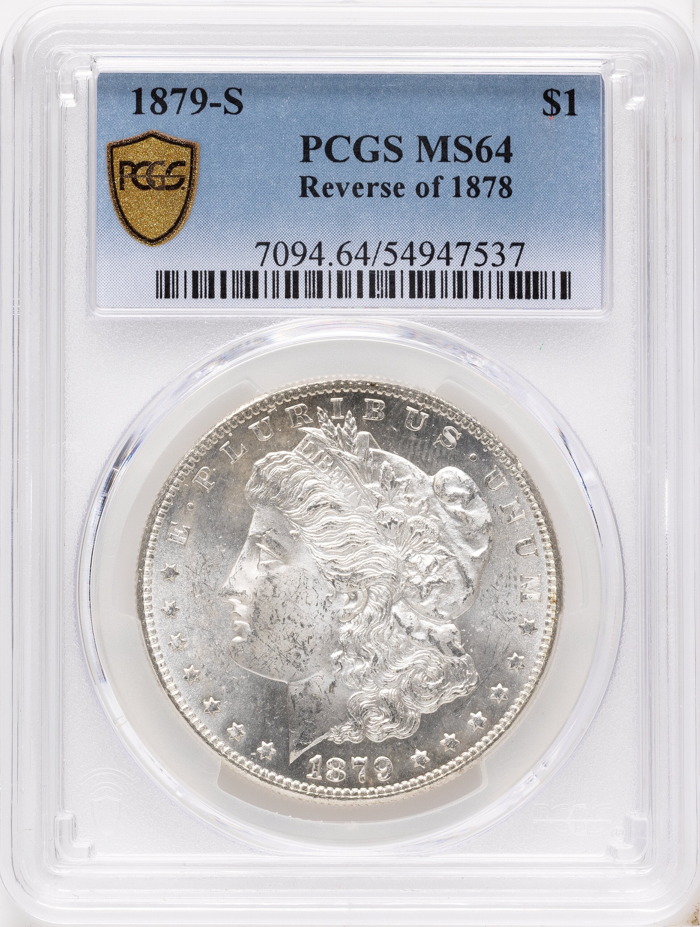1879-S Reverse of 1878 Morgan Dollar PCGS MS64