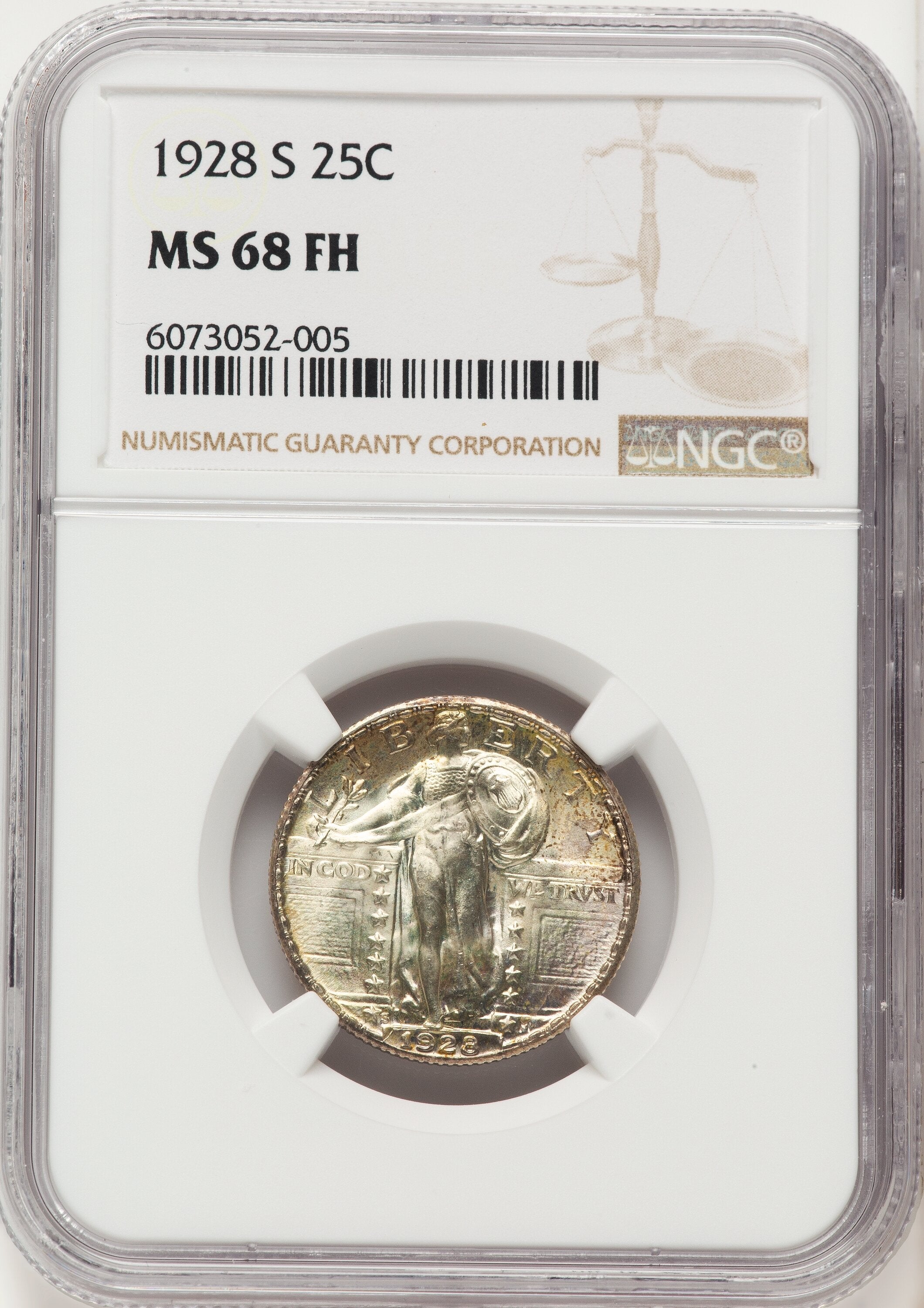1928-S 25C FH Standing Liberty Quarter NGC MS68