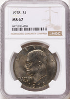 1978 $1 Eisenhower Dollar NGC MS67