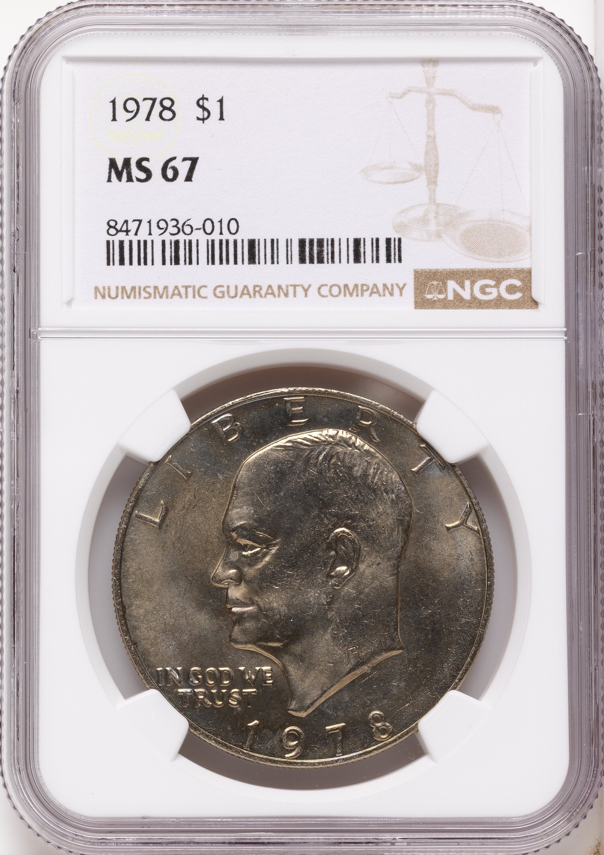 1978 $1 Eisenhower Dollar NGC MS67