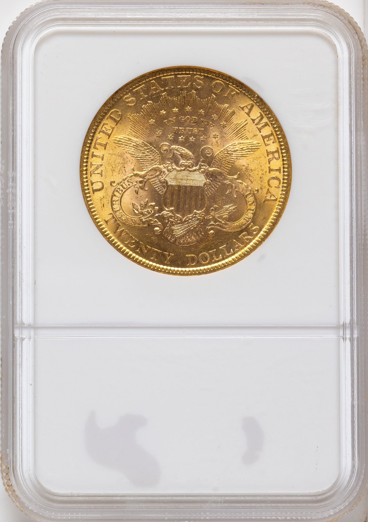 1896 $20 Brown Label Liberty Double Eagle NGC MS62