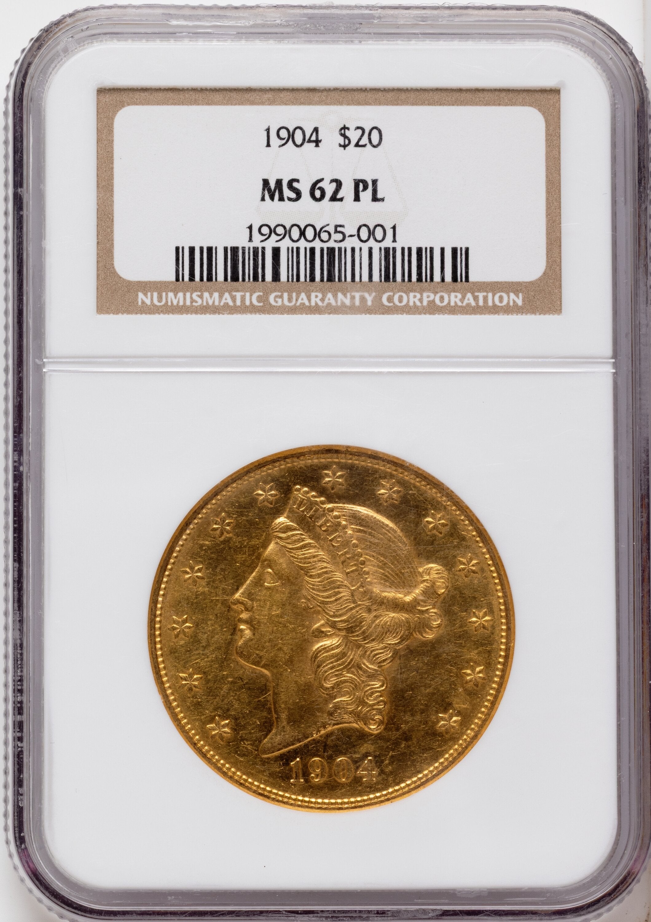 1904 $20 PL Liberty Double Eagle NGC MS62