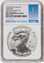 2026-W Enhanced Silver Eagle 1 oz FDI 1ST NGC MS70