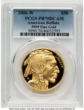 2006-W Proof Gold Buffalo 1 oz Blue Gradient PCGS PR70