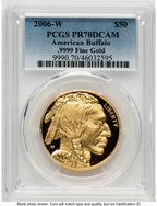 2006-W Proof Gold Buffalo 1 oz Blue Gradient PCGS PR70