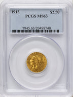1913 $2.50 Indian Quarter Eagle PCGS MS63
