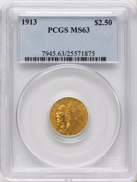 1913 $2.50 Indian Quarter Eagle PCGS MS63