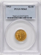 1913 $2.50 Indian Quarter Eagle PCGS MS63